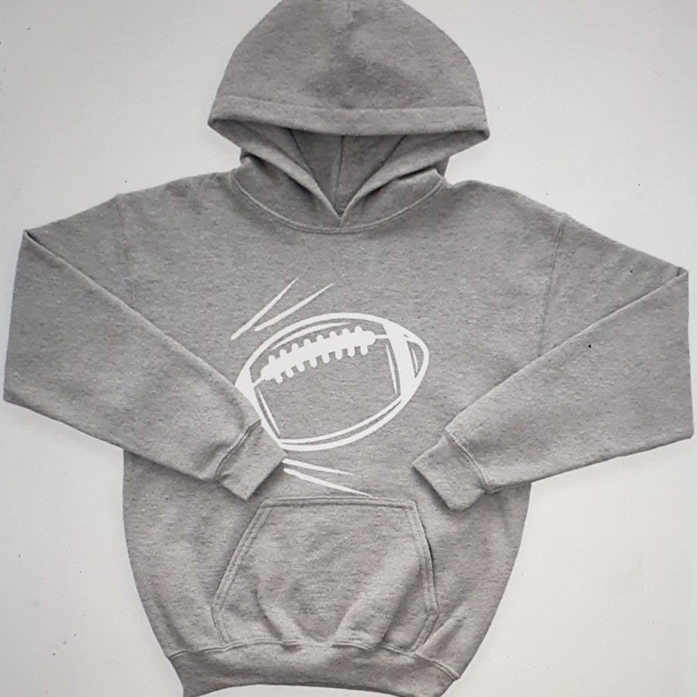 Football Ball Pattern Kids' Sponge Fleece Hoodie - Sport Kids' Hoodie - Graphic
